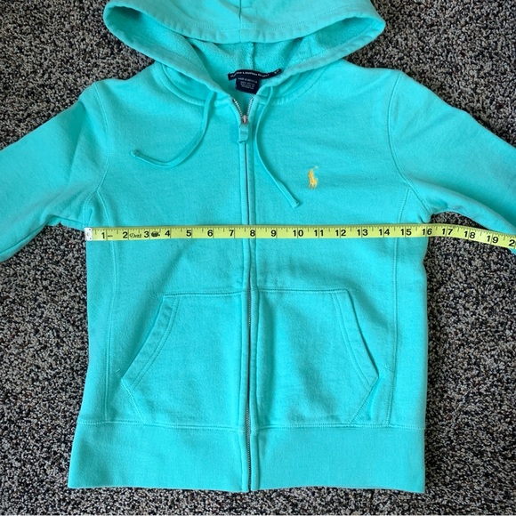 Ralph Lauren Sport Girls Sweatshirt Zip-up Hoodie sz S Teal - Picture 6 of 10